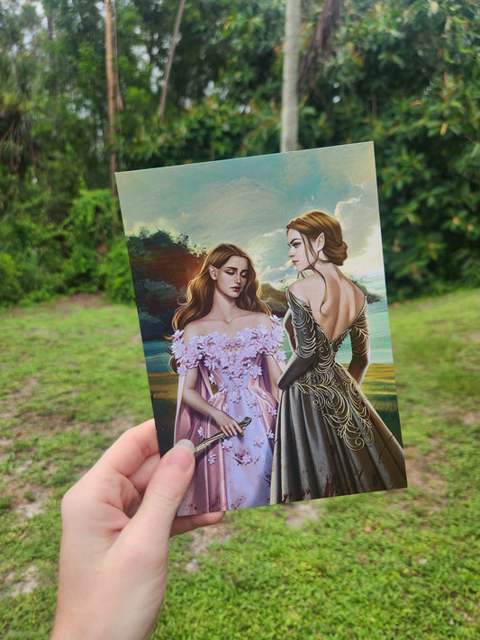 Nesta and Elain Art Print: A Court of Thorns and Roses