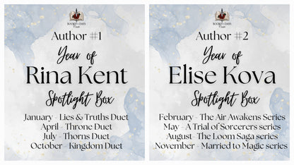 Year of RINA KENT and ELISE KOVA Author Spotlight Box