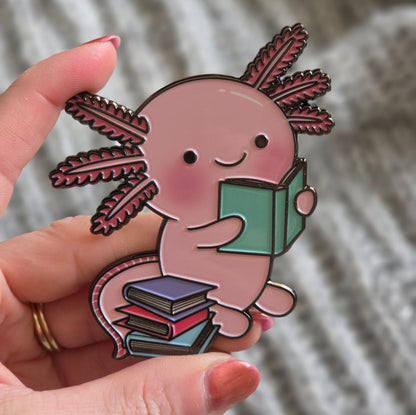 PREORDER Readsalotl Enamel Pin